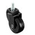 uxcell Swivel Casters 2 Inch Solid Rubber 360 Degree M8 x 15mm Threaded Caster Wheels Black 44lb Capacity Each, 8 Pcs