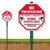 SmartSign "No Trespassing - This Property is Protected by Video Surveillance, Trespassers Will Be Prosecuted" Sign for Lawn | 10" Octagon Aluminum Sign with 3' Stake [New]