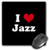 3dRose LLC 8 x 8 x 0.25 Inches I Love Jazz Mouse Pad (mp_16541_1)