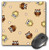 3dRose LLC 8 x 8 x 0.25 Inches Mouse Pad, Cute Brown Owl and Dot Print Taupe (mp_28536_1)