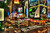 Precious Broadway Midtown Manhattan New York City NYC Illuminated Photo Art Print Huge Large Giant Poster Art 54x36 inch