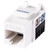 LINKOMM 10-Pack RJ45 Cat6A Slim Profile UTP Unshielded Keystone Jack (White)