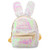 Liliam Girls Sequins Rabbit Ears Backpack Daypack Shoulder Travel Bag Satchel(Big White)