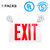 SPECTSUN LED Exit Sign Light with Battery Backup, Red Exit Emergency Sign with 2 Lamp Heads, Fire Exit Sign with Emergency Lights, Hardwired Exit Sign - 1 Pack, Plastic Modern Exit Sign
