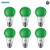 Philips LED 463224 60 Watt Equivalent Green A19 LED Light Bulb, 6 Pack, Piece