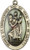St. Christopher Medal Keychain Patron Saint Of Travelers and Motorists--1 5/8 x 1" Inches Large Auto Car Protection Golden Tone Enamel Key Ring