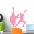 Wallmonkeys WM41772 Ballet Silhouette Couples Style 2-Pink Peel and Stick Wall Decals (18 in H x 16 in W), Small