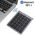 Bluetooth Number Pad, Ulytech Slim 28-Key Bluetooth Numeric Keypad: Wireless Numpad Keyboard Extensions for Financial Accounting Data Entry for MacBook, Tablets, PC, Laptop etc,Windows-Black+Grey