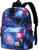 School Backpack for Girls,VASCHY Water Resistant Durable Casual Schoolbag Bookbag for Middle School Students in Blue Galaxy