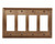 Amerelle 84R4AC Steps Cast Metal Four Rocker/GFCI Wallplate, Antique Copper