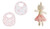 Mud Pie Kids Unicorn Plush Rattle and 2 Feeding Bib Set, White Color
