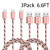 Micro USB Cable, 3Pack 6.6FT Long Nylon Braided High Speed USB to Micro USB Charging Cables Android Charger Cord