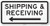 "Shipping & Receiving" Sign With Left Arrow By SmartSign | 12" x 24" 3M High Intensity Grade Reflective Aluminum