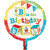 Creative Converting 329345 ABC 10-Count Happy Birthday Metallic Round Balloons