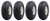 Ranch Tough 4 Pack RT310 10" Pneumatic Replacement Tires for Garden Including Gorilla Cart, Black