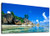 yearainn Canvas Wall Art Summer Beach of Seychelles Islands Panoramic Painting - Long Nature Canvas Artwork Blue Sea Contemporary Picture for Home Office Wall Decor 20" x 40"