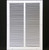 14'w X 16'h Steel Return Air Grilles - Sidewall and Cieling - HVAC DUCT COVER - White [Outer Dimensions: 15.75'w X 17.75'h]