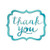 Amscan "Thank You" Stickers , Robin's-egg Blue