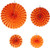 Orange Peel Glitter Paper Fans | Party Decor