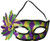 Amscan 360265 Costume Mardi Gras Glitter Mask 5 1/2" x 9" Multicolor