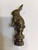 Antique Brass Bronze Rabbit Finial 2.25' Tall Vintage Gold Look Shade Topper Bunny
