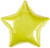 Anagram International Star Foil Flat-Balloon, 19", Metallic Yellow
