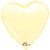 Anagram International Heart Foil-Flat-Balloon, 18", Ivory