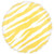 Anagram 25425 Round - Yellow Zebra Foil Balloon 18",