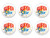 Beistle BN186 Super Star Satin Button, 2-Inch, 6-Pack