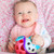Nuby Cartoon Animal Rattle Teether Toy, Kitty Cat, 5"