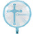 Creative Converting 40023 Blessings Blue 18" Round Foil Balloon Party Supplies, Multicolor