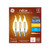 GE Relax 3-Pack 60 W Equivalent Dimmable Soft White Ca12 LED Light Fixture Light Bulbs