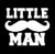LLI Little Man Mustache | Decal Vinyl Sticker | Cars Trucks Vans Walls Laptop | White | 5.5 x 4.6 in | LLI1308