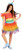 Fun World Ruffle Unicorn Costume, Large 12-14, Multicolor
