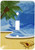 3dRose lsp_152537_1 Beach Scene with a Palm Tree, Sea Shell & Surfer Single Toggle Switch