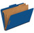 Pendaflex Recycled Classification File Folders, 2 Dividers, 2" Embedded Fasteners, 2/5 Tab Cut, Legal Size, Dark Blue, Box of 10 (29035GW)