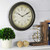 FirsTime & Co. 25516 Distressed Plastic Wall Clock, Black