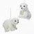 Kurt Adler FURRY POLAR BEAR ORNAMENT - 2 ASSORTED