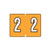 Smead Numeric Color-Coded Labels, Number 2, Light Orange, 500 Labels per Roll (22002)