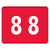 Smead DCCRN Numeric Color-Coded Numeric Labels, Number 8, Red, 500 Labels per Roll (67348)