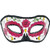 Loftus International Star Power Day of The Dead Roses Half Mask, White Pink Black, One-Size Novelty Item