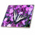 3dRose ct_55181_3 Black Butterfly on Purple Flowers Ceramic Tile, 8"