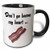 3dRose 193268_4"Don't"Don't Go Bacon My Heart" Two Tone Mug, 11 oz, Black