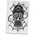 3D Rose Day of The Dead Hand Towel, 15" x 22", Black