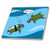 3dRose ct_5289_1 Sea Turtle Scuba Showing Off Underwater Ceramic Tile, 4-Inch