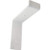 Ekena Millwork BKTM02X06X06TSHWH Steel Bracket, 2"W x 6"D x 6 1/4"H, Hammered White