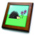 3dRose ft_6338_1 Hedgehog and Purple Flowers Framed Tile, 8 by 8-Inch
