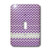 3dRose lsp_44147_1 Purple And Gray Chevron Stripes Toggle Switch