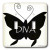 3dRose lsp_5898_2"Diva Butterfly in Black" Double Toggle Switch Multicolor