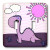 3dRose LLC lsp_13796_2 Cute Baby Purple Dinosaur Scene Double Toggle Switch